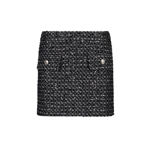 Gonna Donna mini, con patte frontali e bottoni metallici